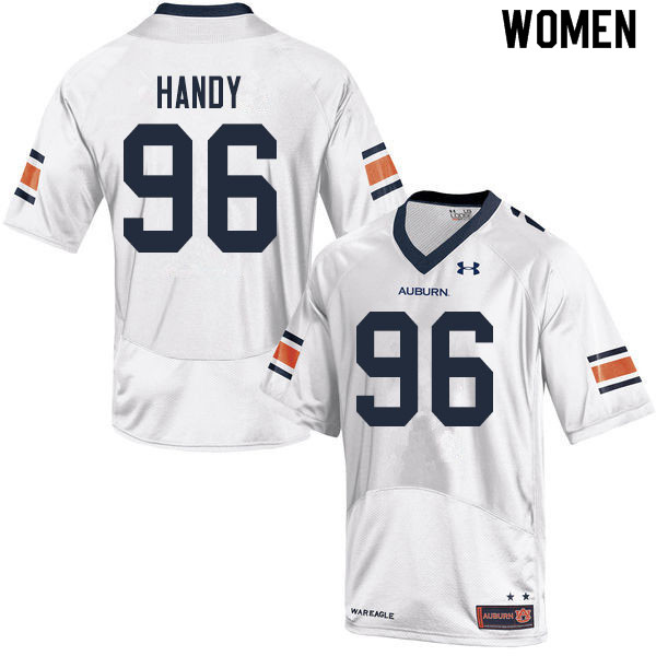 Women #96 Jaren Handy Auburn Tigers College Football Jerseys Sale-White